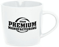 Ceramic Mugs: 9oz White Glossy Ceramic Mugs